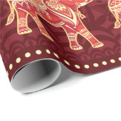 象のシームレスパターン ラッピングペーパー (ロールコーナー)