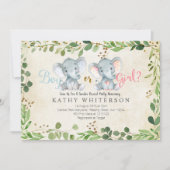 象のジェンダーリビール招待状グレニーリ 招待状 (正面)