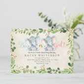 象のジェンダーリビール招待状グレニーリ 招待状 (スタンド正面)