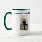 象のジャングルグリーン マグカップ (左)