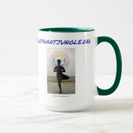 象のジャングルグリーン マグカップ