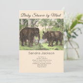 象のジャング男女兼用ルベビーシャワー（郵便） 招待状 (スタンド正面)