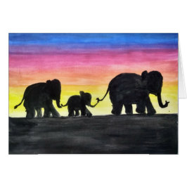 象のスケッチカードby Rashmi