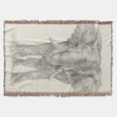 象のスケッチ スローブランケット (正面)