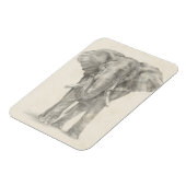 象のスケッチ マグネット (左側)