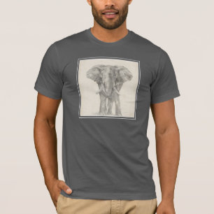 象のスケッチ Tシャツ