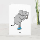 象のスケート アイススケート カード (裏面)