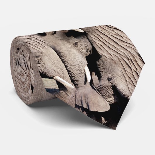 象のタイ ネクタイ (ロール)