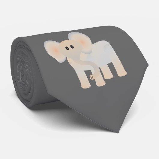 象のタイ ネクタイ (ロール)