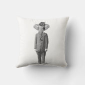 象のダンディな人 クッション (裏面)