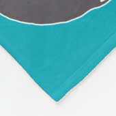 象のティール（緑がかった色）のフリースブランケット フリースブランケット (角)