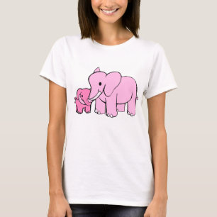 象のティー(ピンク) Tシャツ