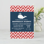 象のテーマの誕生日の男の子のパーティの招待状 招待状 (スタンド正面)