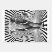 象のテーマセット – デコページ – ラッピングペーパーシート (正面2)