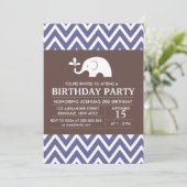 象のテーマ誕生日パーティの招待状 招待状 (スタンド正面)