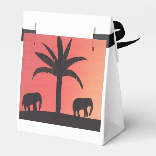 象のデザインを施した箱 フェイバーボックス (裏面サイド)