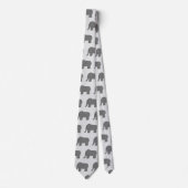 象のデザイン ネクタイ (正面)
