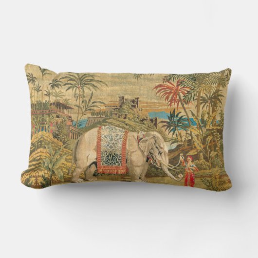 象のトレーナーの枕 ランバークッション (正面)