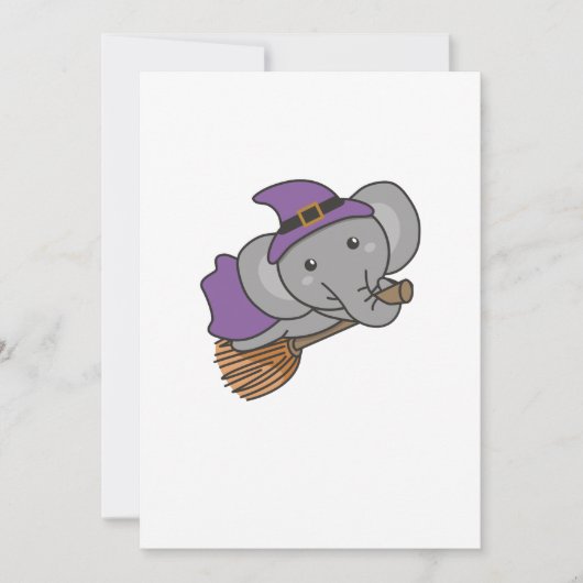 象のハロウィン魔女キッズ魔女コスチューム シーズンカード (正面)