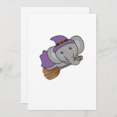 象のハロウィン魔女キッズ魔女コスチューム シーズンカード (正面/裏面)