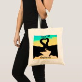 象のハートのトランクを救って下さい トートバッグ (正面(商品))