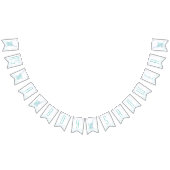 象のハート男の子の赤ちゃんシャワー バンティングフラッグ (全)