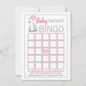 象のハート赤ちゃんシャワービンゴ (正面)