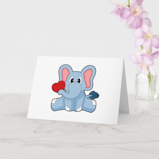 象のハート カード (蘭)