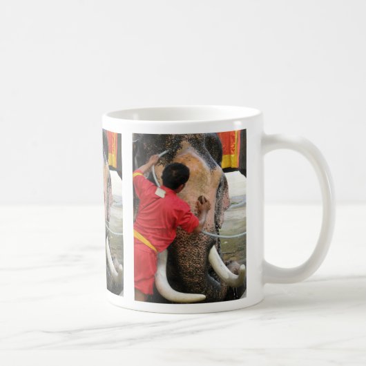 象のバスタイム…アユタヤ(タイ) コーヒーマグカップ (右)