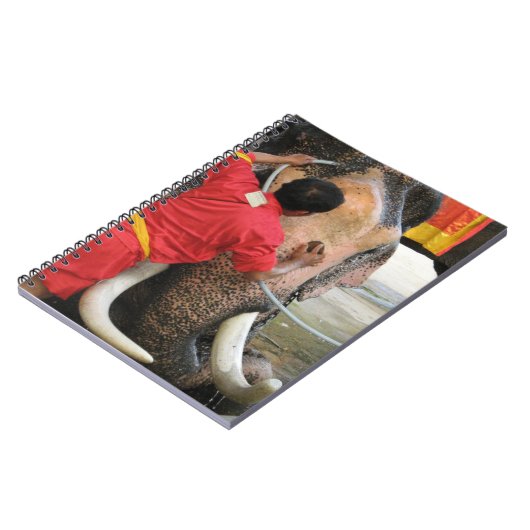 象のバスタイム…アユタヤ（タイ） ノートブック (左側)