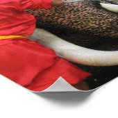 象のバスタイム…アユタヤ(タイ) ポスター (角)