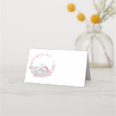 象のバタフライ ピンクのボタン プレイスカード (正面)