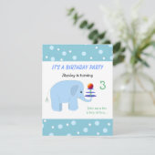 象のバランス芸術の誕生日パーティー招待状 招待状 (スタンド正面)