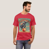 象のバランス – 平和とユニーク平和 Tシャツ (正面フル)