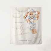 象のバルーン クラウズ タペストリー (正面)