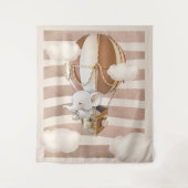 象のバルーン ニュートラル バーチャル シャワー 背景 タペストリー (正面)