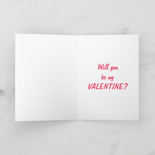 象のバレンタインカード私のバレンタインですか。 シーズンカード (内部)