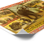 象のバーナム&ベイリーサーカスのポスターを上演 ポスター (角)