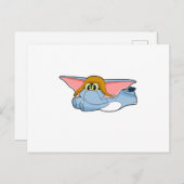 象のパイロット帽 ポストカード (正面/裏面)