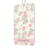 象のパターン,かわいい象,あなたの名前 カーエアーフレッシュナー (左)