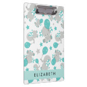 象のパターン，かわいい象，あなたの名前 クリップボード (右)