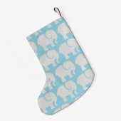 象のパターン,象のパターン,あなたの名前 スモールクリスマスストッキング (裏面 (吊り時))