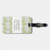 象のパターン，象のパターン，あなたの名前 ラゲッジタグ (裏面横)