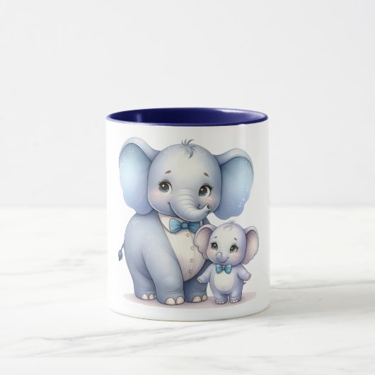 象のパパと息子マグカップ マグカップ (中央)