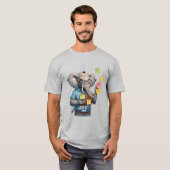 象のパパ私忘れは...ミルク以外 Tシャツ (正面フル)