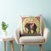 象のパレードの黄色の枕 クッション (椅子)