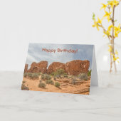 象のパレード-アーチズ国立公園 カード (黄色い花)