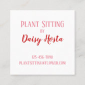 象のパレード（黄色） スクエア名刺 (裏面)