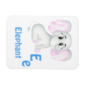 象のパーソナライズABC：文字E – 名前の追加 マグネット (横)