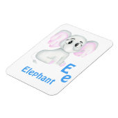 象のパーソナライズABC：文字E – 名前の追加 マグネット (左側)